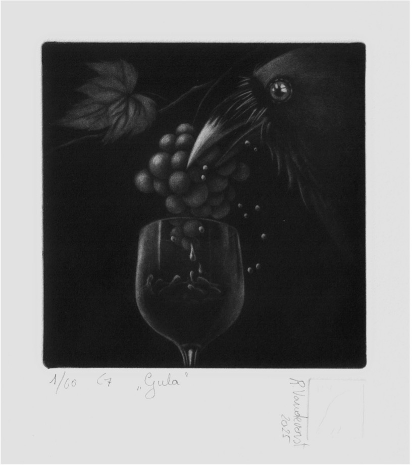 Afb. 10 Gula (Gulzigheid): niet kunnen wachten op de wijn.