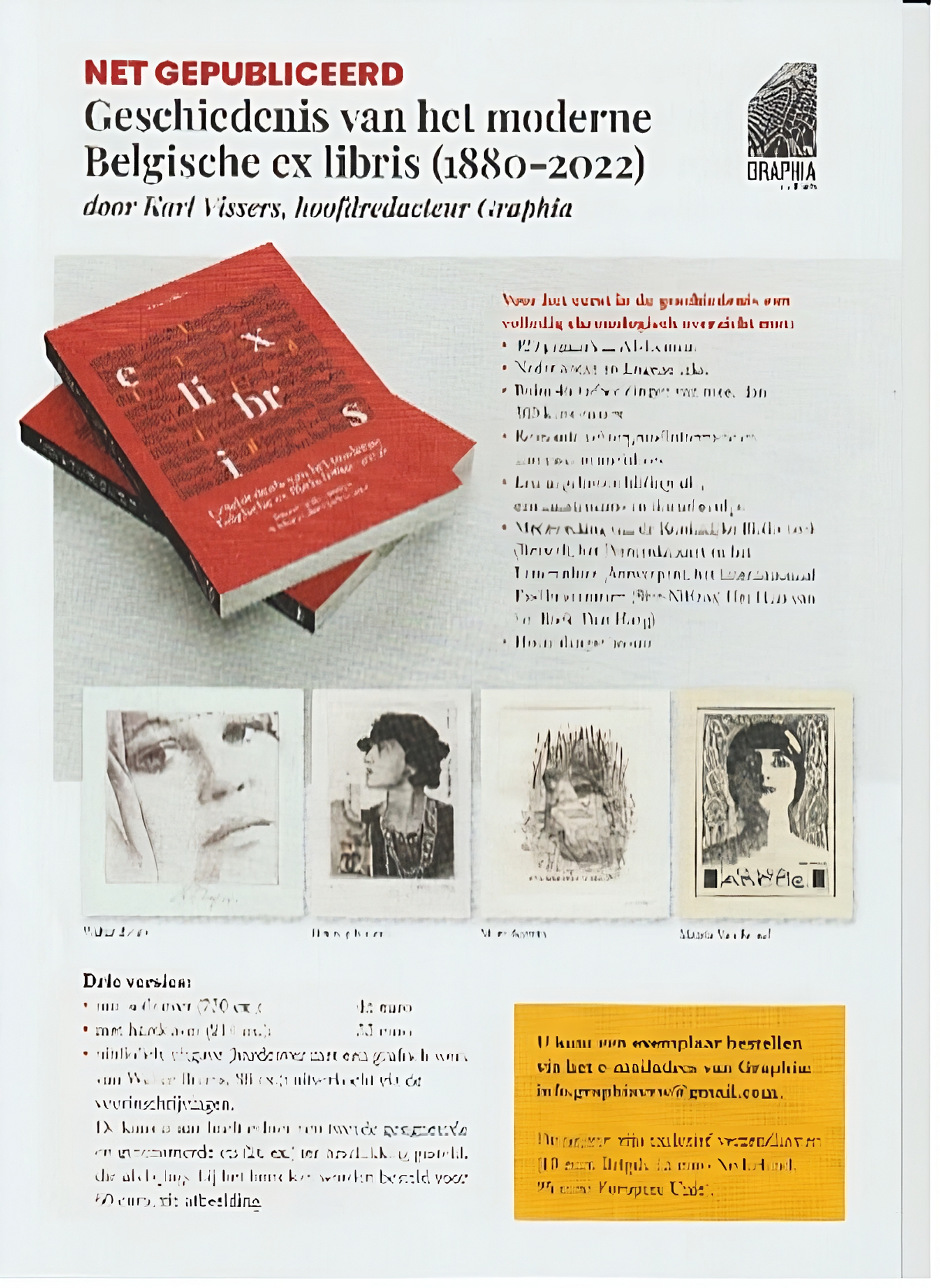 promotiefolder Geschiedenis van het moderne Belgische ex libris