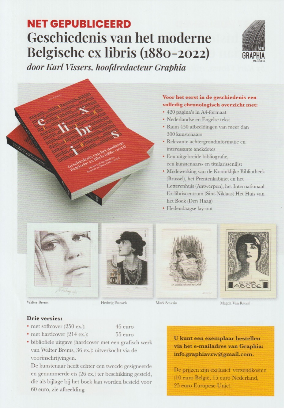 promotiefolder Geschiedenis van het moderne Belgische ex libris